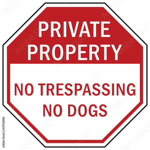 stop sign and labels private property on trespassing  authorized personnel only  do not enter  under security system