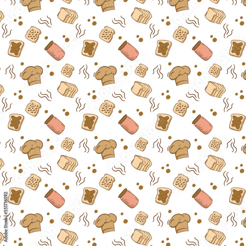 seamless pattern with bakery illustration