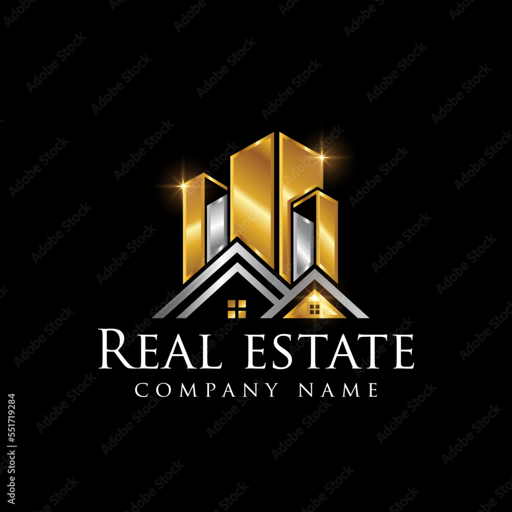 Fototapeta premium CONSTRUCTION HOUSE Unique abstract geometric logo design