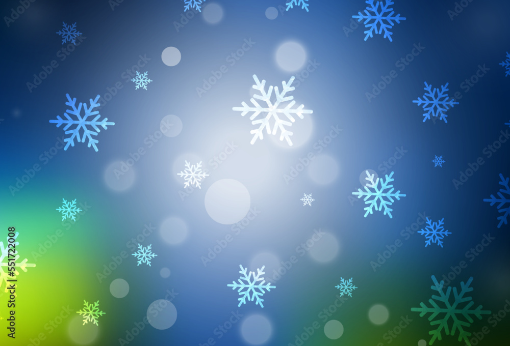 Dark Blue, Green vector pattern in Christmas style. Dark Blue, Green vector pattern in Christmas style.