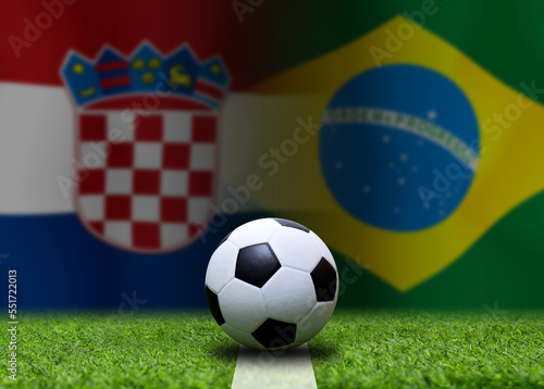Football Cup competition between the national Croatia and national Brazil.