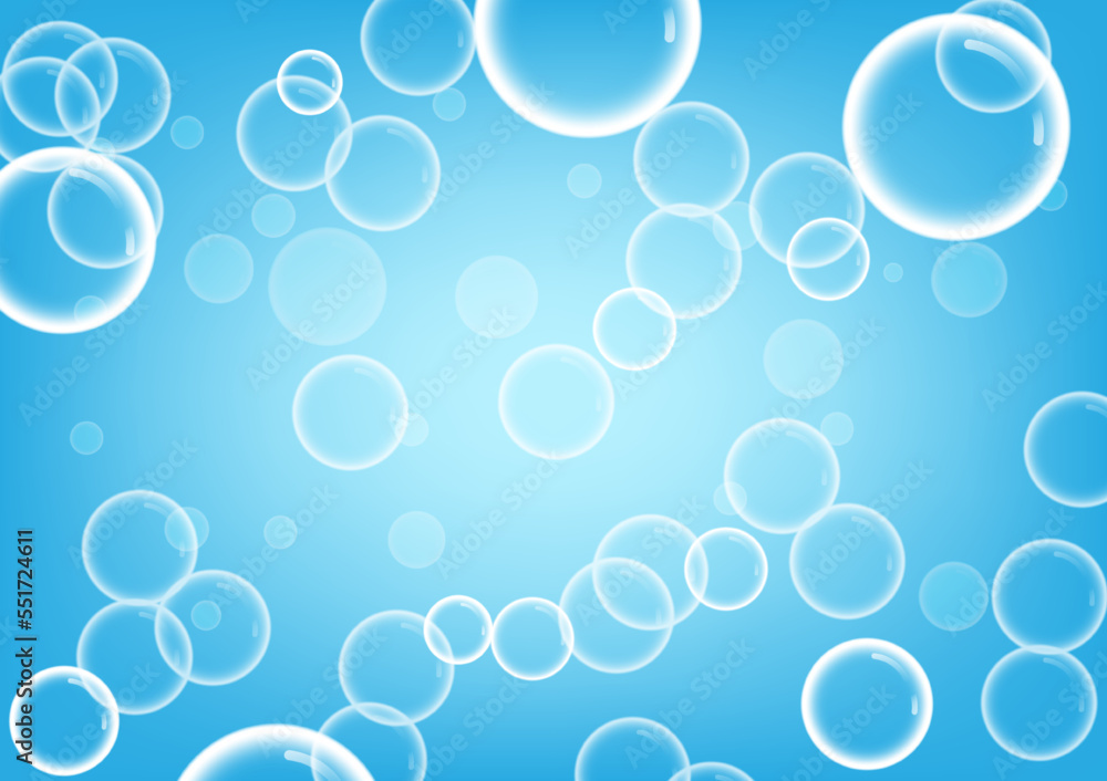 abstract background bubble water liquid blue background vector illustration
