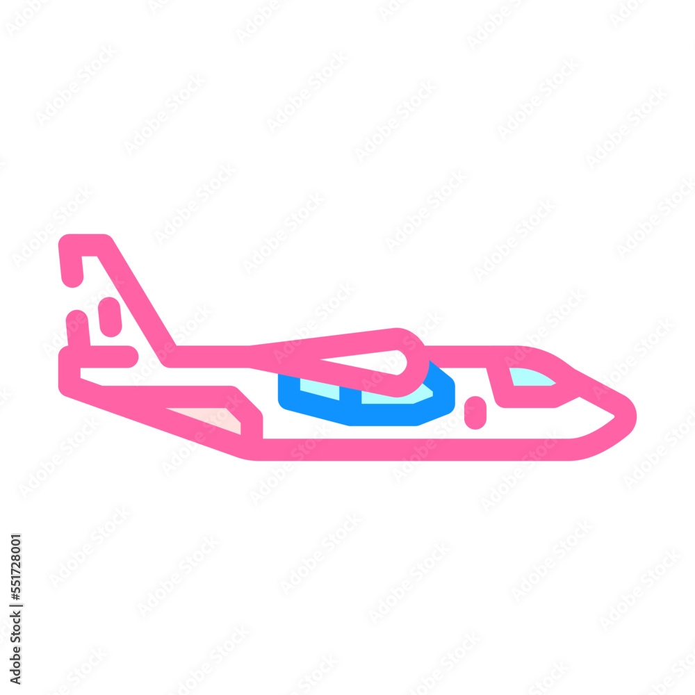 cargo plane airplane aircraft color icon vector. cargo plane airplane aircraft sign. isolated symbol illustration