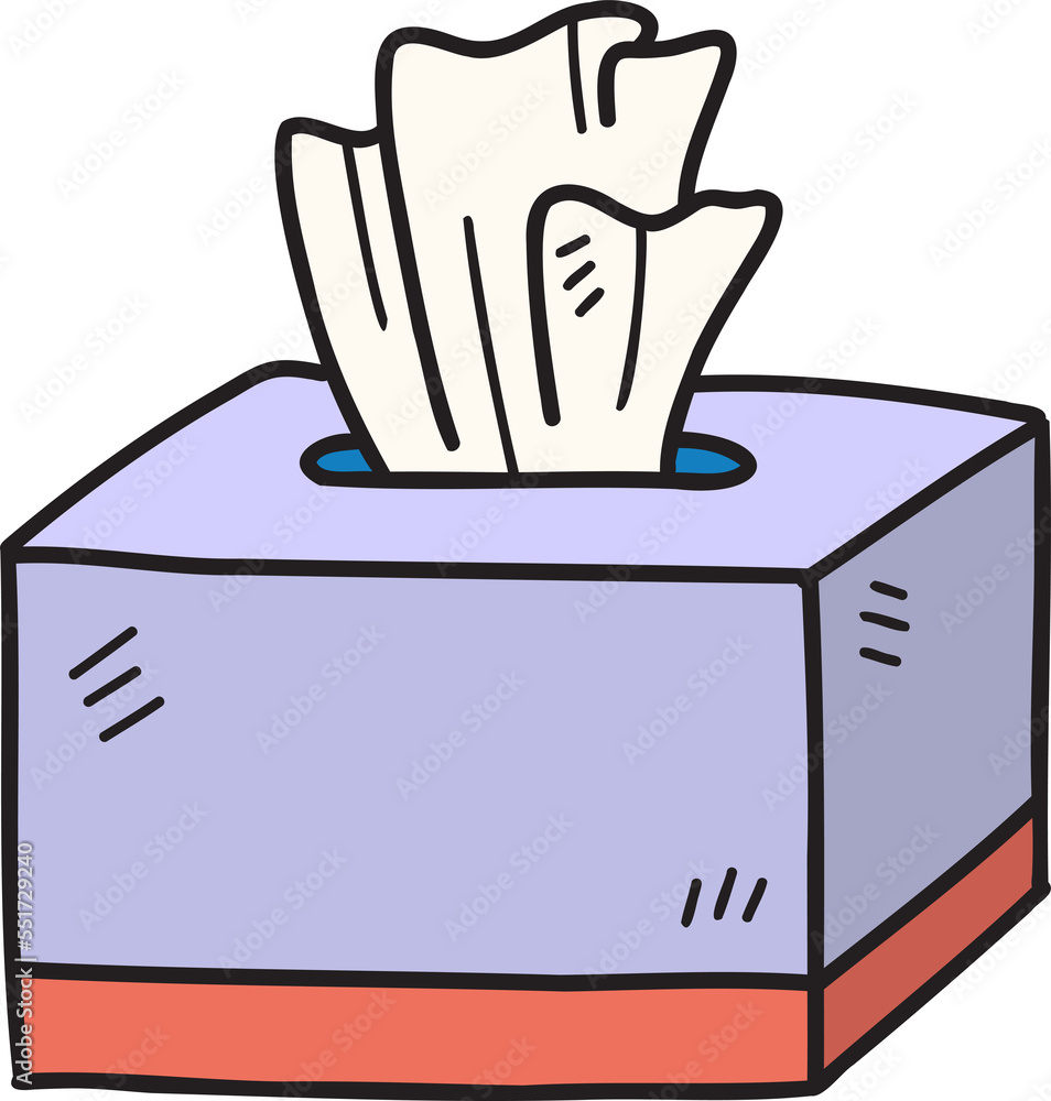 Hand Drawn tissue box illustration Hand Drawn tissue box illustration