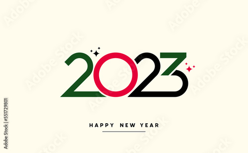 2023 new year celebration greeting design concept. Happy new year. Vector design