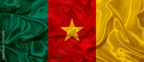 cameroon country flag waving photo