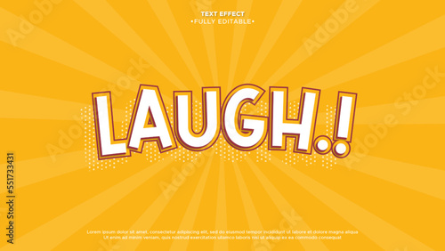 laugh editable text effect