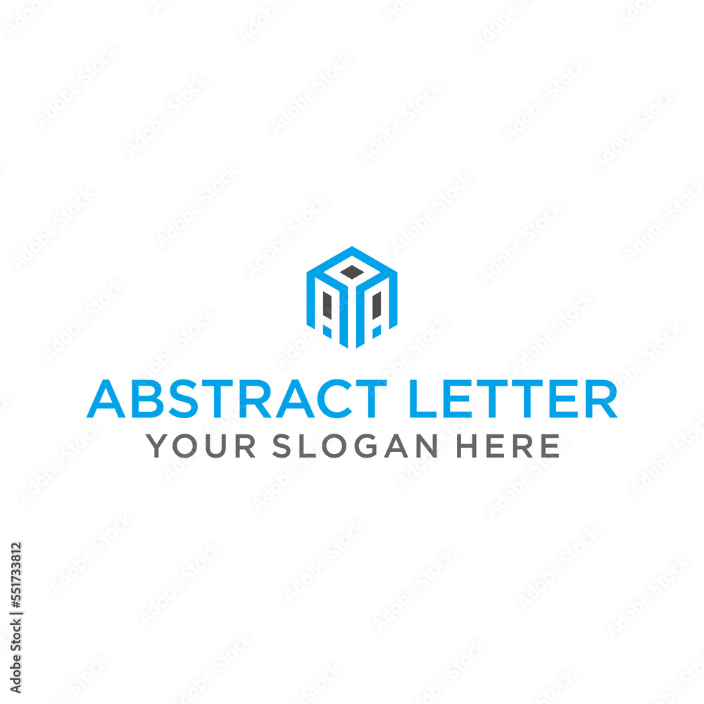 the creative design lines the PA hexagon shape and the cube logo with ...