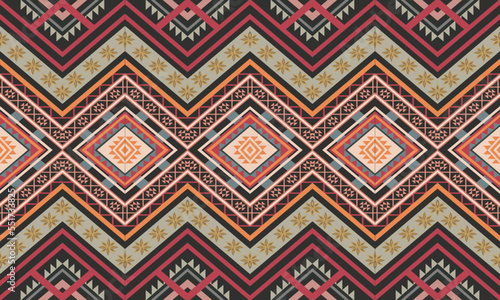 Geometric ethnic pattern for background,fabric,wrapping,clothing,wallpaper,Batik,carpet,embroidery style.