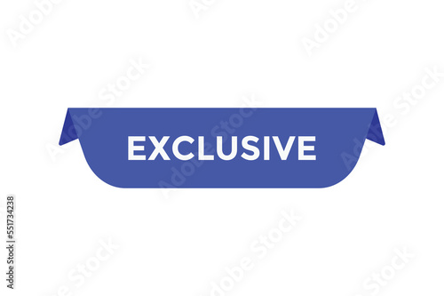 Exclusive button web banner template Vector Illustration  © MDneamul