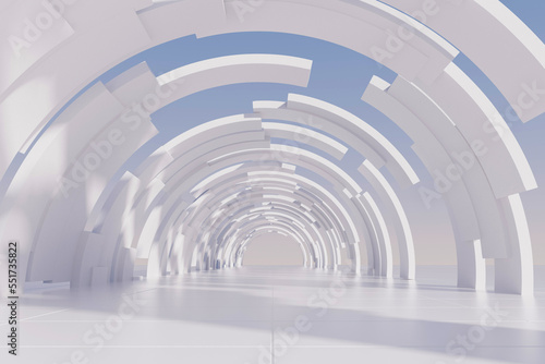 3d rendering tunnel architecture picture