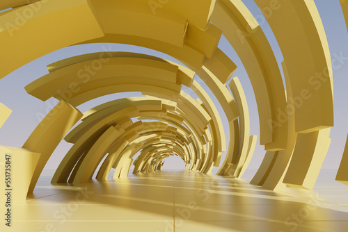Fototapeta Naklejka Na Ścianę i Meble -  3d rendering tunnel architecture picture