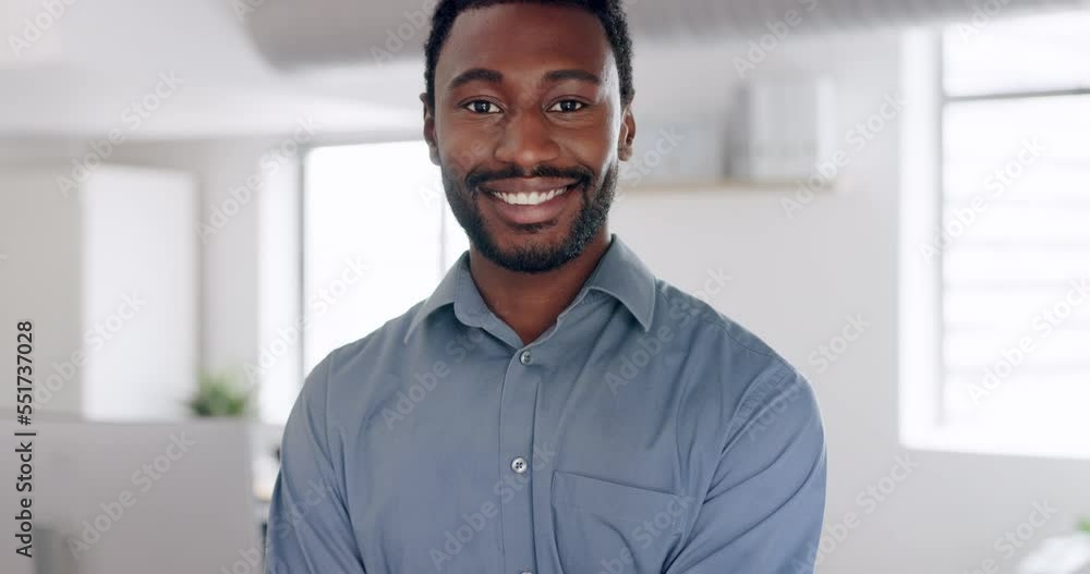 Accountant, happy and face of black man in office with smile excited for corporate company venture. Confident portrait of accounting professional in Nigeria workplace ready for career opportunity. Accountant, happy and face of black man in office with smile excited for corporate company venture. Confident portrait of accounting professional in Nigeria workplace ready for career opportunity.