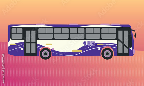  public bus for transport lima peru illustration
