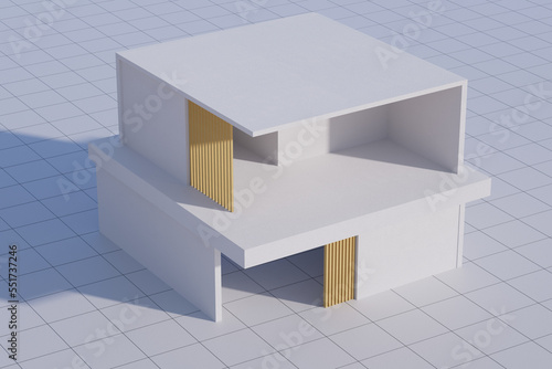 3d rendering simple architecture design