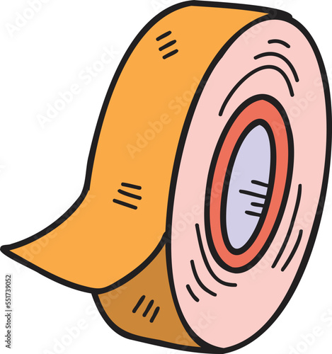 Hand Drawn adhesive bandage illustration