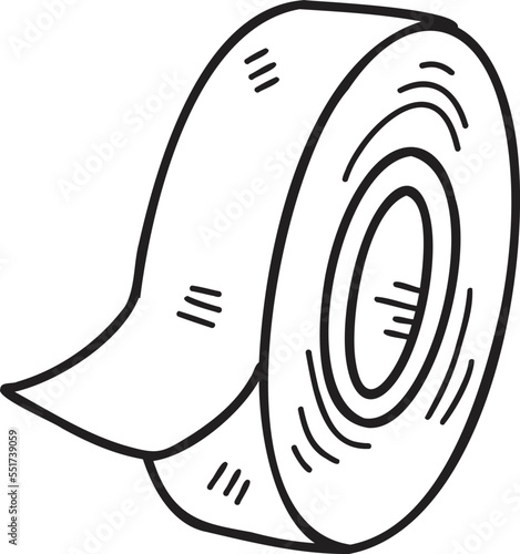 Hand Drawn adhesive bandage illustration