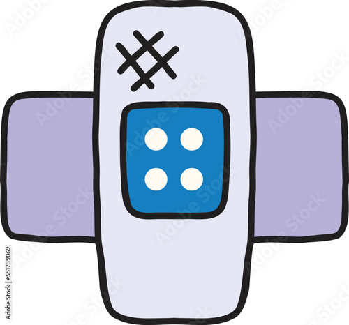 Hand Drawn adhesive bandage illustration