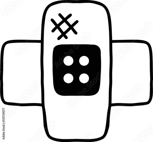 Hand Drawn adhesive bandage illustration