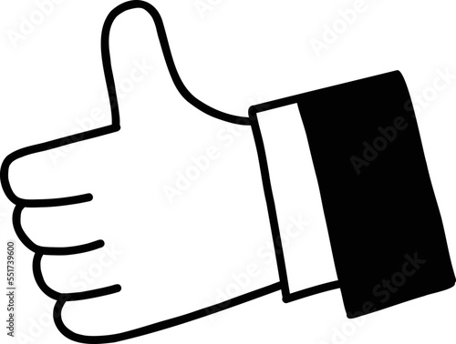 Hand Drawn thumbs up and good review illustration