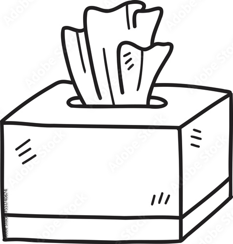 Hand Drawn tissue box illustration
