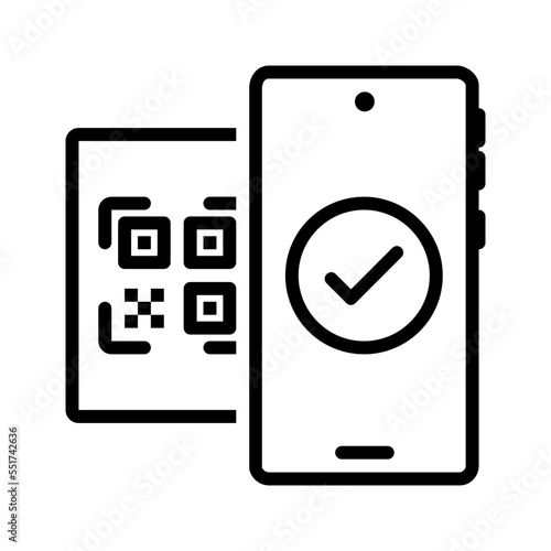 Black line icon for Pay