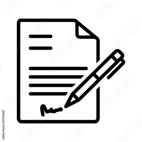 Black line icon for Application