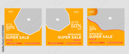 Super sale banner template design for web or social media
