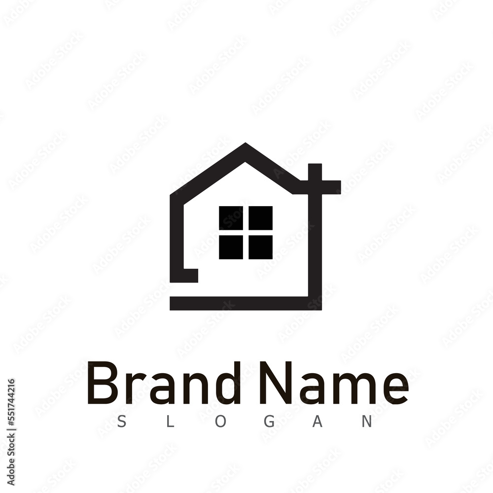 Fototapeta premium home logo design real estate