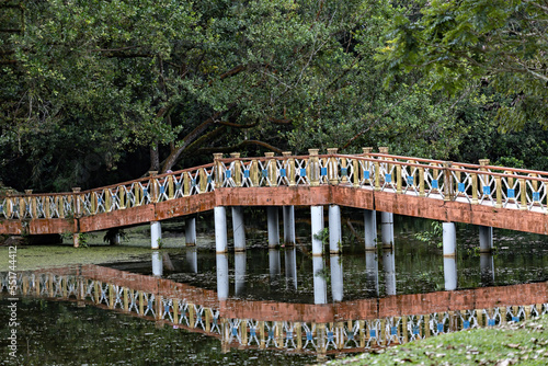 Bridge in Taining Lake Gardens Park, Malaysia photo