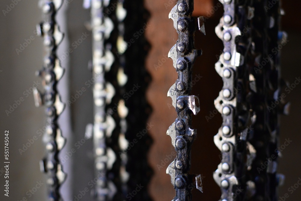 Chain for chainsaw background Chain for chainsaw background