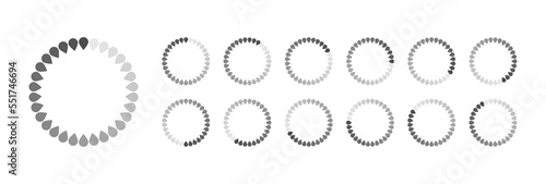 Circular Loading Buffering Icons Vector Video Ready for Animation Gif All Keyframes Frames Bufring Circle Waiting for Connection Buffer Preloader Download Symbol Easy Replace Color