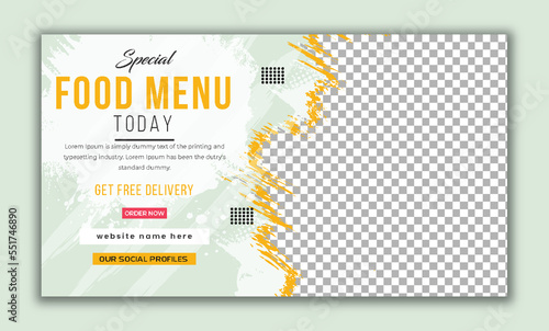 Special Food Menu thumbnail or web banner design