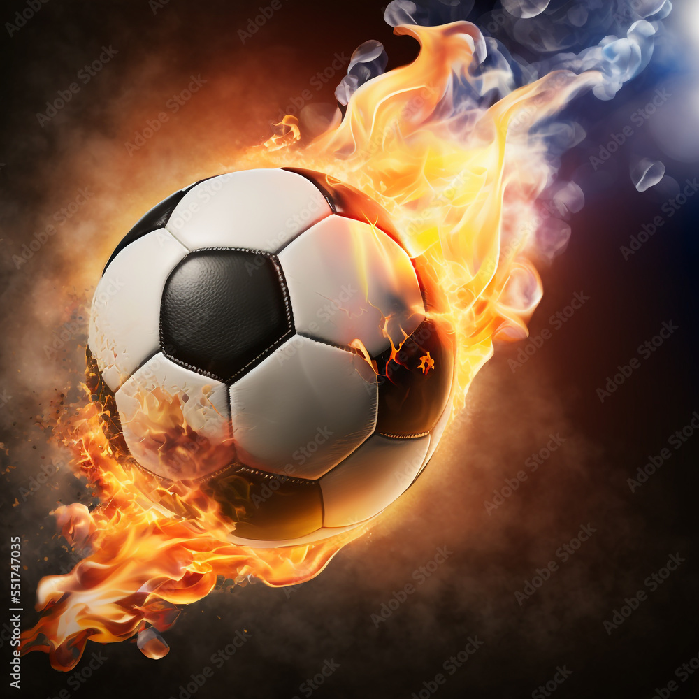 Fototapeta premium Soccer Players Team Competing in World Cup National Match, Kicking Ball