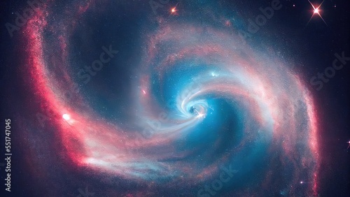 Abstract colorful of nebula cosmo stardust flowing in concept space, science, universe, galaxy © Fuse