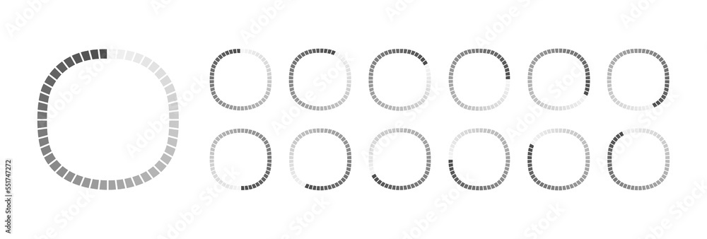 Circular Loading Buffering Icons Vector Video Ready for Animation Gif ...
