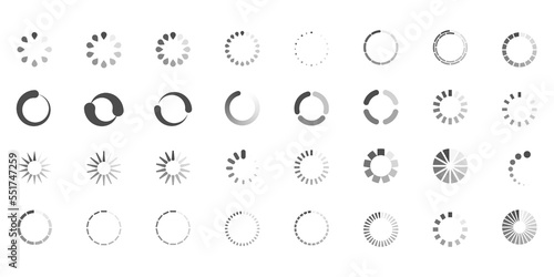 Download sign set. Load icons set. Load system. Data load. Loading bar. Froze computer. Vector stock illustration. Vector illustration. Vector illustration