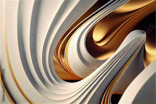 white and gold swirling bac...