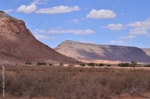 Landscape with blue Sky damaraland namibia Africa