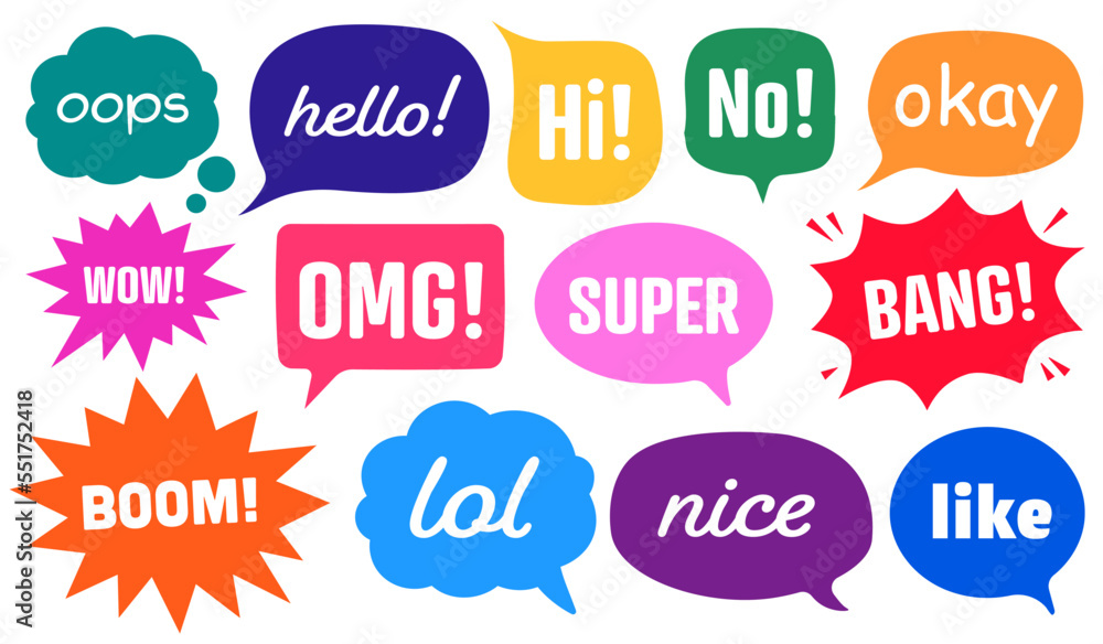 Doodle speech bubbles vector collection. Hand drawn conversation clouds Doodle speech bubbles vector collection. Hand drawn conversation clouds