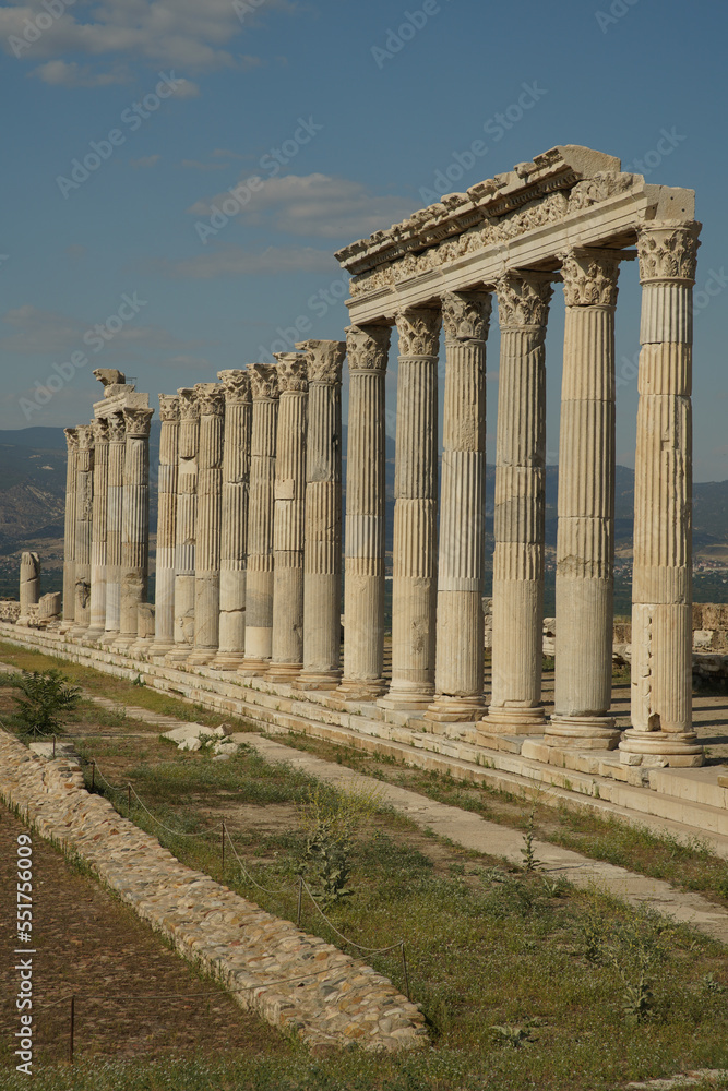 Fototapeta premium Columns in Laodicea on the Lycus Ancient City in Denizli, Turkiye