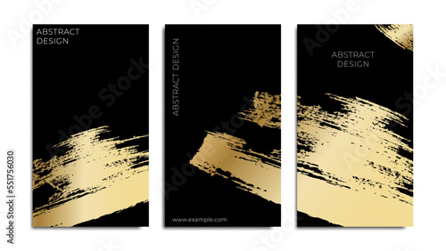 Watercolor paint abstract texture s set of three