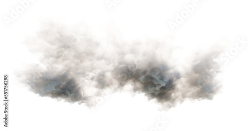 Realistic fluffy dense clouds on a png transparent background. Element for your creativity 