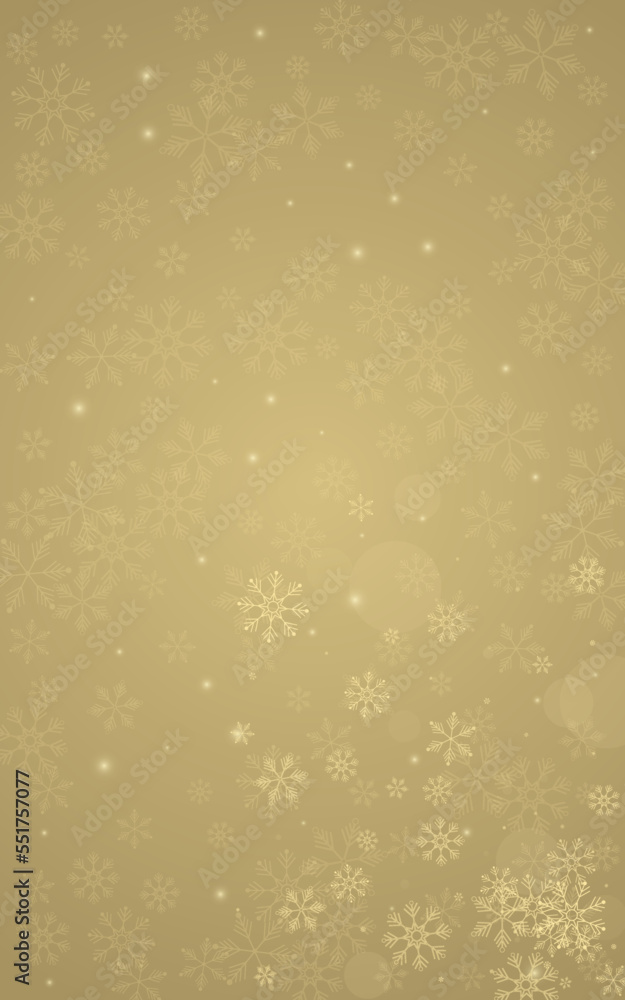 Gold Snow Vector Golden Background. Holiday Gold Snow Vector Golden Background. Holiday