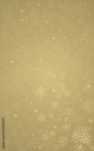 Gold Snow Vector Golden Background. Holiday