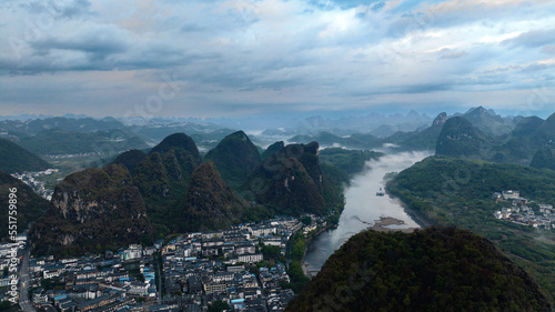Beautiful China Landscape, Guilin, karst mountains and rivers