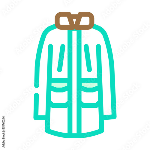 parka jacket outerwear female color icon vector. parka jacket outerwear female sign. isolated symbol illustration