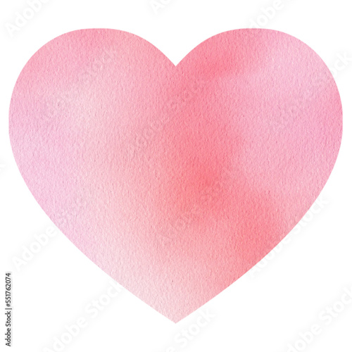 Pink Heart Watercolor Shape