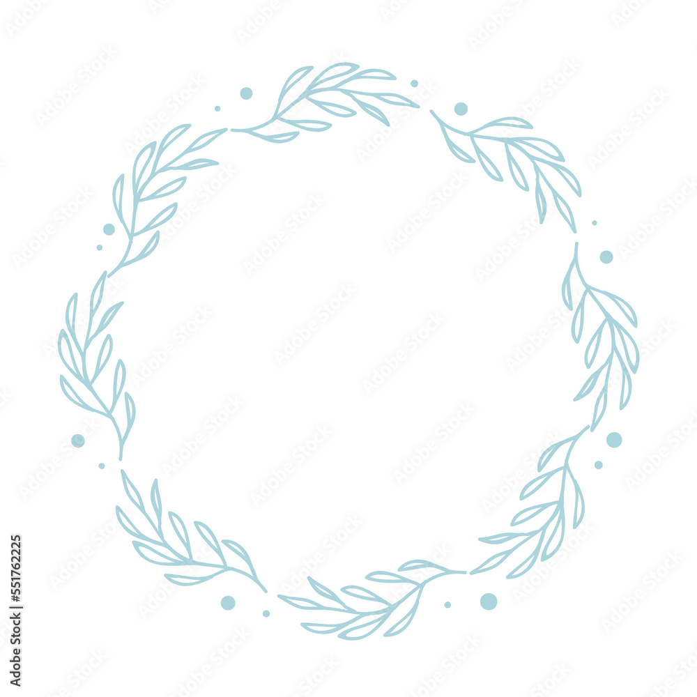 christmas wreath with blue ribbon