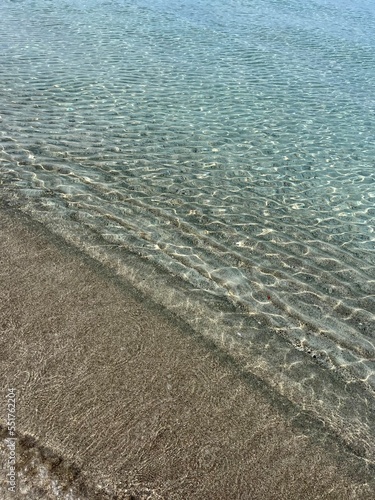 Transparent sea surface. seashore, natural sea water texture background photo